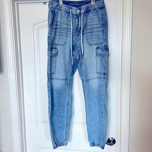 American Eagle denim joggers. Sz 10 X-long